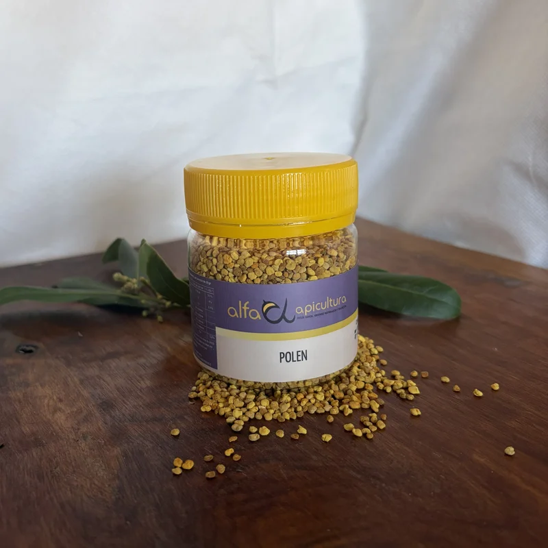 Polen de abejas granulado Alfa Apicultura Tandil: suplemento natural multifloral para energía y nutrición.