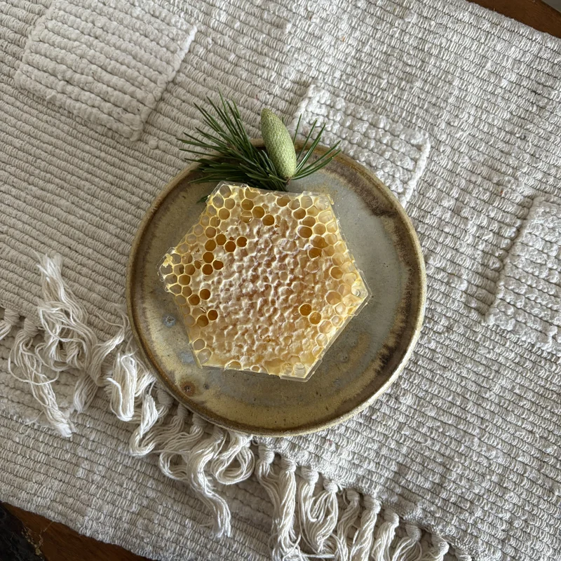 Miel en panal 100% natural de Tandil - Alfa Apicultura. Producto premium sin procesar, libre de gluten y cosechado artesanalmente.