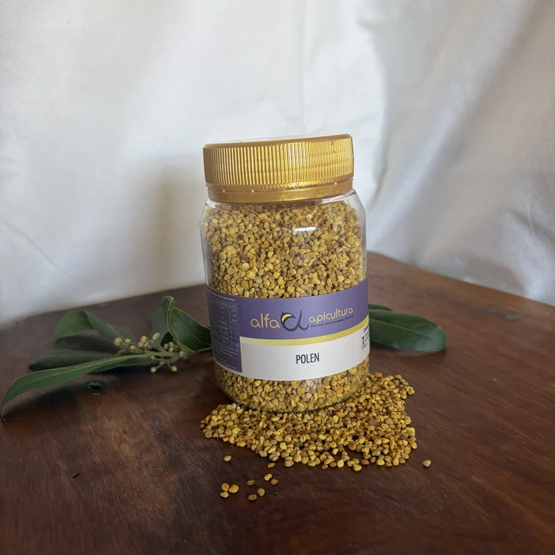 Superalimento polen seco de las sierras: fuente de proteínas y aminoácidos en frasco de 200 gr. Calidad apícola genuina.